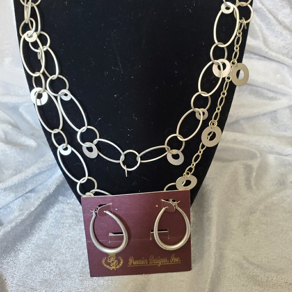 Necklace and matching earrings